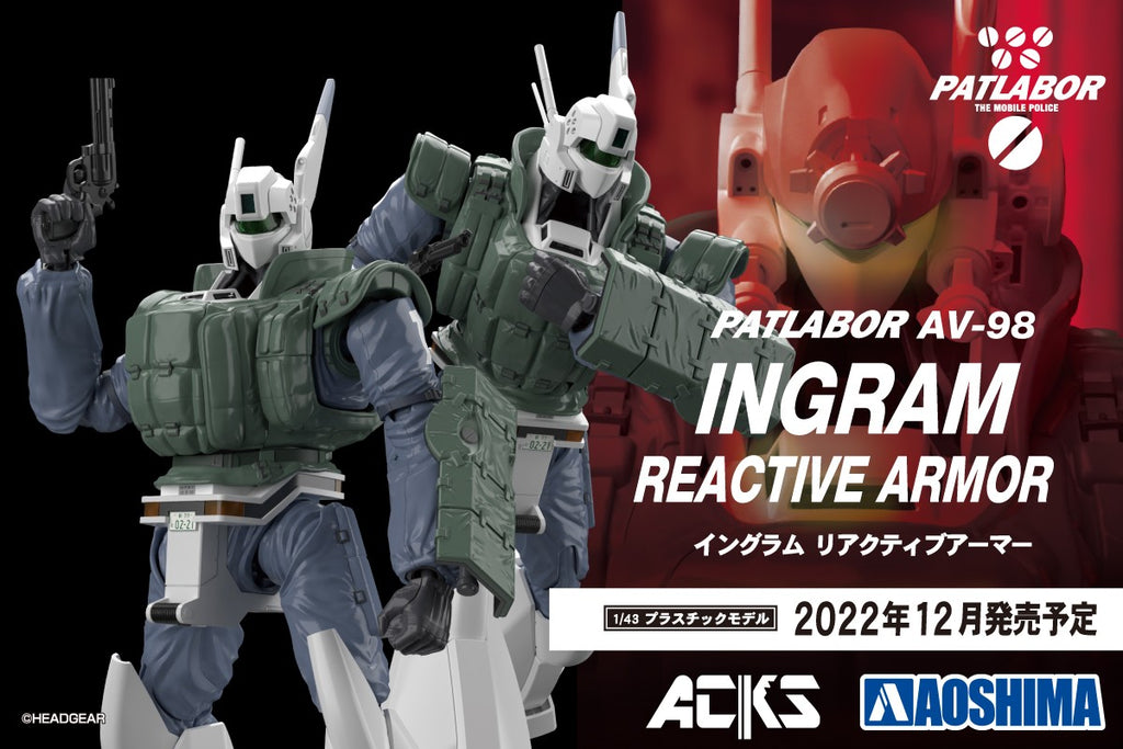 Aoshima 1/43 Mobile Police Patlabor AV-98 Ingram Reactive Armor