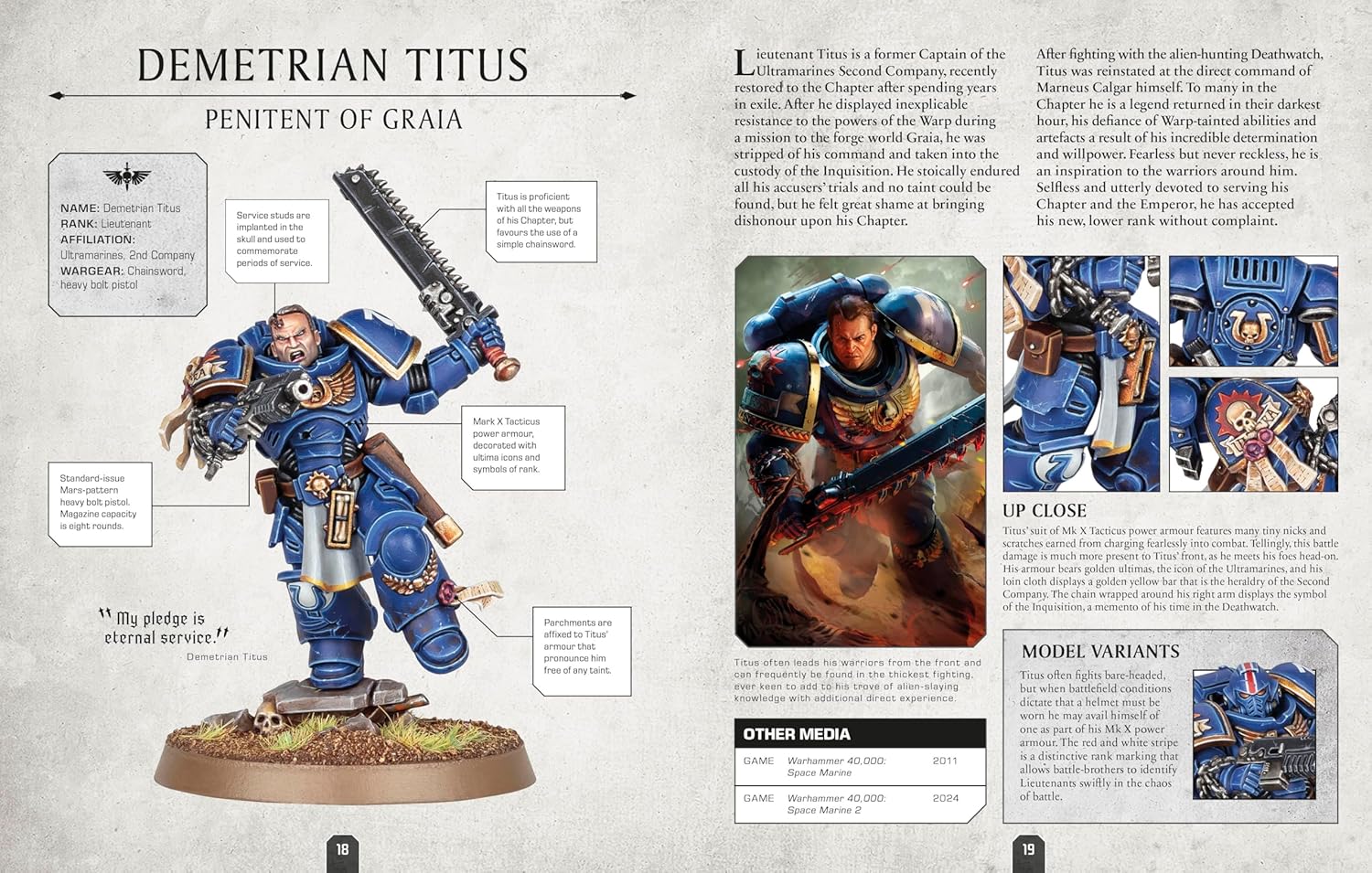 Warhammer 40,000 Character Encyclopedia: Includes Lieutenant Titus Miniature