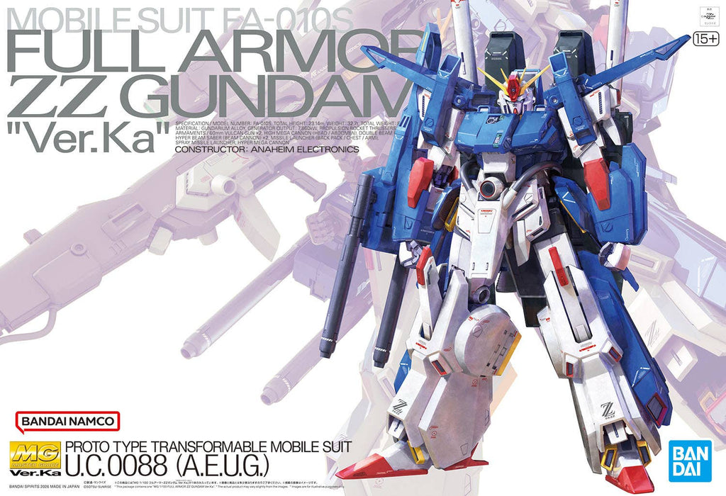 1/100 MG Full Armor ZZ Gundam Ver.Ka